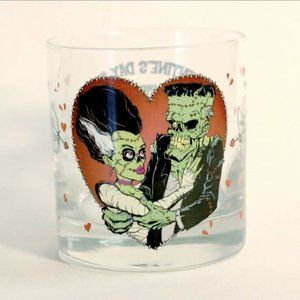 Frankenstein And Bride Valentines Horror Rock Glass The Monster Club 2023 New